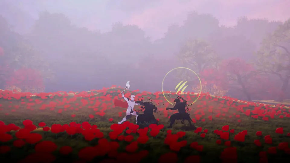Dark Queen of Samobor: a sword fight in a field of red poppies